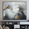 Buy Extra Large Oil Painting Large Canvas Wall Art Blue And Gold Abstract Painting Original Wall Art | SOMEWHERE IN THE HEAVEN online shopping cheap