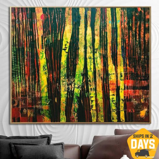 Buy Extra Large Original Abstract Colorful Paintings On Canvas Modern Textured Painting Creative Fine Art Oil Painting | TERRAIN 35.43"x39.37" online shopping cheap