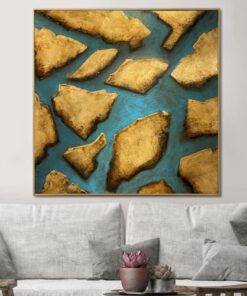 Extra Large Original Abstract Landscape Paintings On Canvas Textured Islands Art Modern Expressionist Painting | ISLANDS
