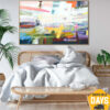 Buy Extra Large Original Colorful Paintings On Canvas Abstract Textured Painting Mixed Media Expressionist Art | DEPTH OF NATURE 73 35.43"x57.08" online shopping cheap