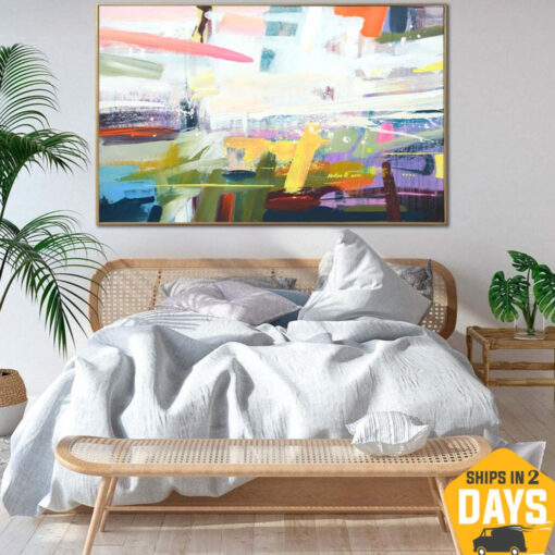 Buy Extra Large Original Colorful Paintings On Canvas Abstract Textured Painting Mixed Media Expressionist Art | DEPTH OF NATURE 73 35.43"x57.08" online shopping cheap