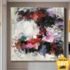 Buy Extra Large Original Red Oil Artwork Abstract Fine Art Paintings On Canvas Acrylic Contemporary Wall Art | BROKEN FLOWER CROWN 40"x40" online shopping cheap