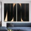 Buy Extra Large Original Set Of 2 Abstract Black Paintings On Canvas Acrylic Painting Modern Fine Art Texture Painting Contemporary Wall Art | MYSTERY MAP online shopping cheap