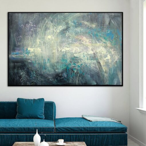 Buy Extra Large Wall Art Blue Paintings On Canvas Abstract Painting Modern Painting Framed Wall Art Painting | IMAGINE online shopping cheap