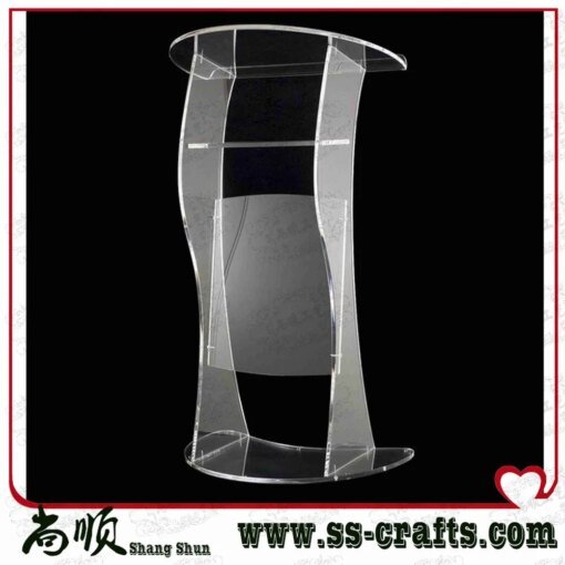 Buy FREE SHIPING Modern Design Factory Sale Transparent Crystal Acrylic Lectern cheap church podium online shopping cheap