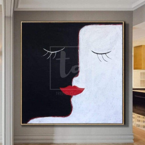 Buy Faces Original Abstract Painting Oversized Abstract Wall Painting On Canvas Black Painting Love Abstract | FUSION OF HEARTS online shopping cheap