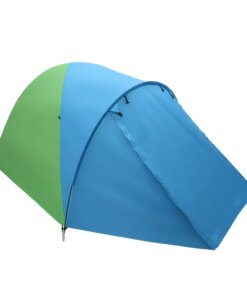 Buy Family Camping Tent Outdoor Instant Cabin Tent 4-Person Double Layer for Hiking Backpacking Trekking Blue & Green[US-W] online shopping cheap