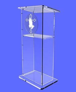 Fixture Displays Clear Acrylic Lucite Podium Pulpit Lectern 45″ Tall