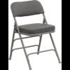 Buy Flash Furniture HERCULES Series Premium Curved Triple Braced & Double Hinged Gray Fabric Metal Folding Chair online shopping cheap