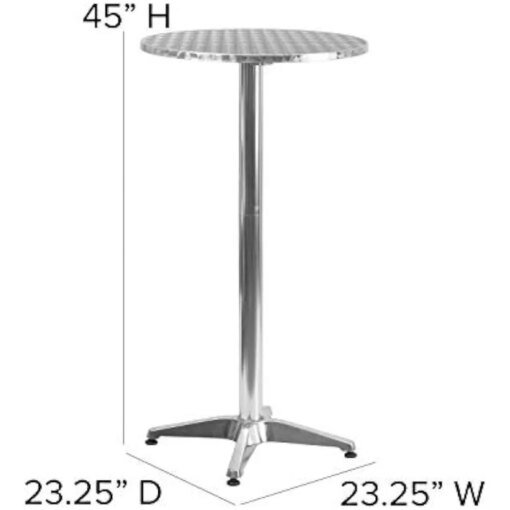 Buy Flash Furniture Mellie 23.25" Round Aluminum Indoor-Outdoor Bar Height Table with Flip-Up Table online shopping cheap