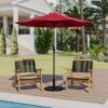 Buy Flash Furniture Red 9 FT Round Umbrella with 1.5" Diameter Aluminum Pole with Crank and Tilt Function online shopping cheap