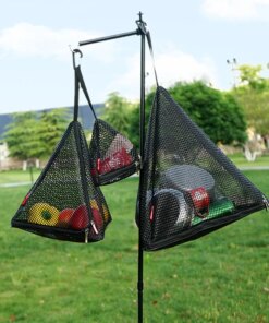 Foldable Triangle Drying Net Organizer Mesh Hanging Bag Camping Outdoor Kitchen Storage Basket Dry Food Vegetable Storage
