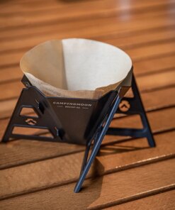 Folding Black Titanium Coffee Filter Rack Coffee Dripper Bracket Coffee Filter Rack With Storage Bag Outdoor Tools