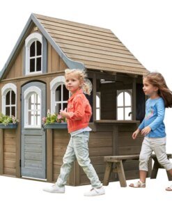 Forestview II Wooden Outdoor Playhouse with Kitchen