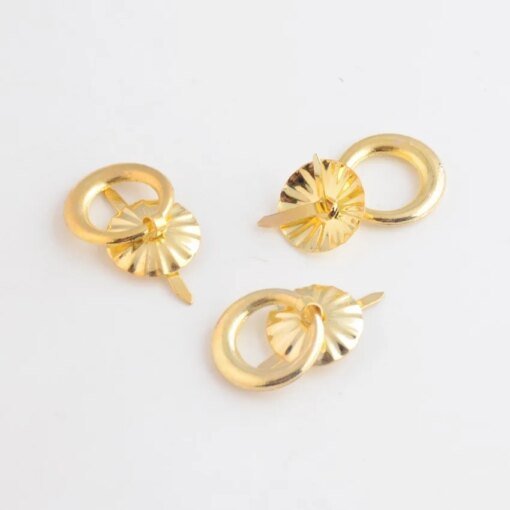 Buy Free Shipping 5PCs Golden Jewelry Wooden Pull Handle Dresser Drawer For Bag Round 19mm F1094 online shopping cheap