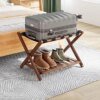 Buy Fully Assembled Walnut Luggage Rack