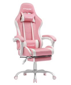 GTWD-200 Gaming Chair with Footrest, Adjustable Height, and Reclining, Pink Furniture