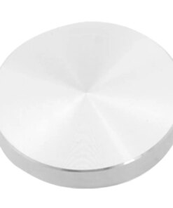 Glass plate adapter table leg, aluminum, round, 50x8mm, silver