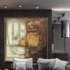 Buy Gold Abstract Painting Oversized Brown Paintings on Canvas Extra Large Gold Leaf Art Original Abstract Painting Wall Art Office Decor | AUTUMN COVER online shopping cheap