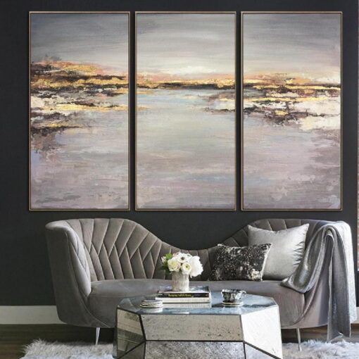 Buy Gold Leaf Painting Large Oil Original Canvas Abstract Acrylic Art | HEALING WATER online shopping cheap