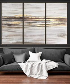 Gold Painting Acrylic Original Oil Canvas Painting Wall Art Large Gold Leaf Painting | GOLDEN SURFACE