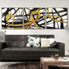 Buy Gold Painting Black And White Wall Art Original Painting On Canvas | LOOPS OF FATE online shopping cheap