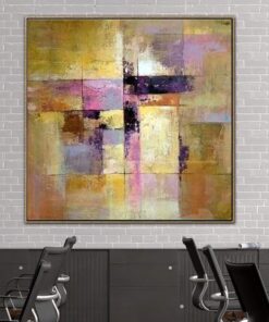 Gold Painting Pink Painting Contemporary Art Painting Canvas | GOLDEN STAINED GLASS