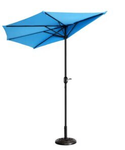 Half Umbrella for Balcony, Porch, or Deck, Blue