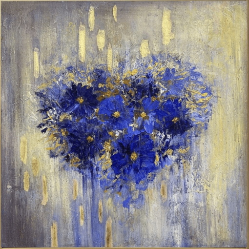Buy Heart Flower Abstract Painting Romantic Wall Art Abstract Love Painting On Canvas | FLOWER HEART online shopping cheap