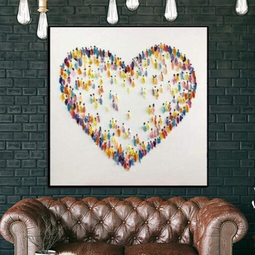 Buy Heart Painting Romantic Wall Art Oil Paintings On Canvas | MAGIC HEART online shopping cheap