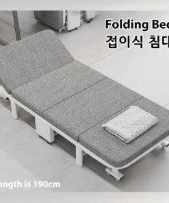 Home Office Portable Bed Lunch Rest Folding Bed Hospital Accompanying Picnic Outdoor Camping Cot Bed Mat With universal wheels