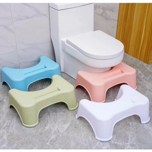 Buy Home Poop Stool Non-slip Toilet Seat Stool Portable Squat Stool Home Adult Constipation Bathroom Step Stool Bathroom Accessories online shopping cheap
