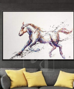 Horse Abstract Painting Colorful Artwork Abstract Canvas Painting Abstract Modern Art | CAMARILLO