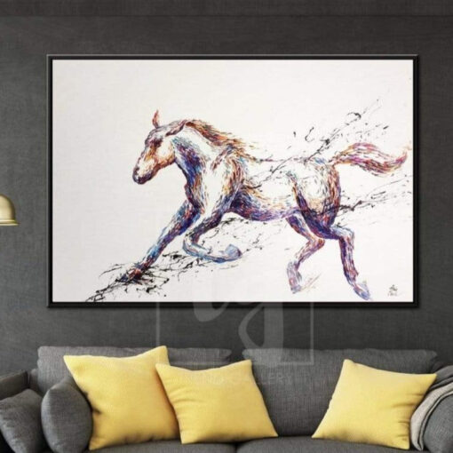 Buy Horse Abstract Painting Colorful Artwork Abstract Canvas Painting Abstract Modern Art | CAMARILLO online shopping cheap