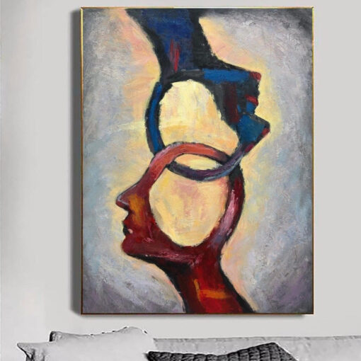 Buy Human Abstract Painting Large Abstract Acrylic Painting On Canvas Figurative Modern Art | SECRETS OF CONSCIOUSNESS online shopping cheap