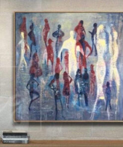 Humans Abstract Painting Large Colorful Painting Original Abstract Painting | LIFE AS WE KNOW IT