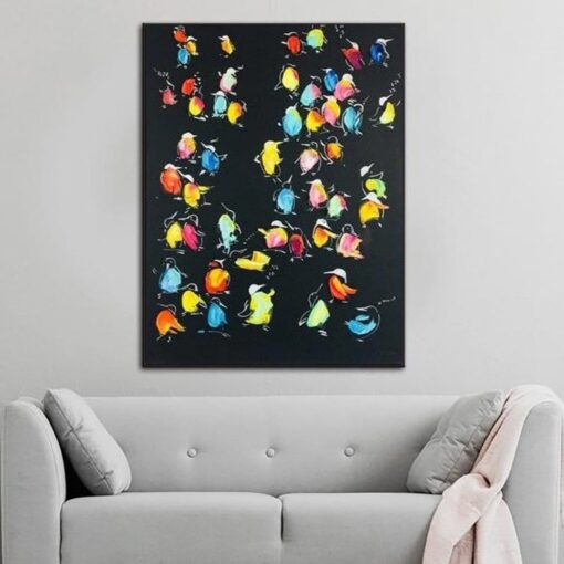 Buy Hummingbird art Hand oil painting Bird painting canvas Modern art Impressionist art | NIGHT FLOCK online shopping cheap