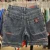 Buy JNCO Y2K Vintage denim shorts Harajuku Men women 2023 New Gothic Hip Hop baggy Shorts Streetwear Black Casual Loose Sweatpant online shopping cheap