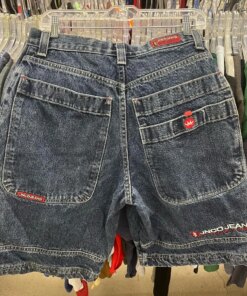 JNCO Y2K Vintage denim shorts Harajuku Men women 2023 New Gothic Hip Hop baggy Shorts Streetwear Black Casual Loose Sweatpant