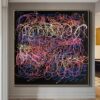 Buy Jackson Pollock Style Painting Original Colorful Painting On Canvas Black Art Abstract Fine Art | COLORFUL APPARITION online shopping cheap