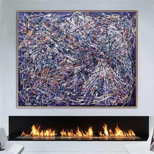 Buy Jackson Pollock Style Paintings On Canvas Modern Urban Art Textured Oil Painting Acrylic Hand Painted Art | PRIME online shopping cheap