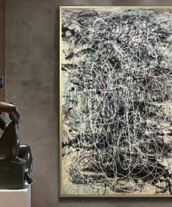Jackson Pollock Style Paintings On Canvas Original Abstract Fine Art Modern Painting Handmade Artwork  | GHOSTLY VISION
