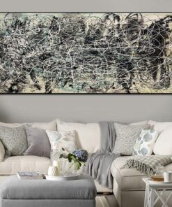 Jackson Pollock Style Paintings On Canvas Original Abstract Modern Fine Art Wall Art Handmade Art | GHOSTLY VISION