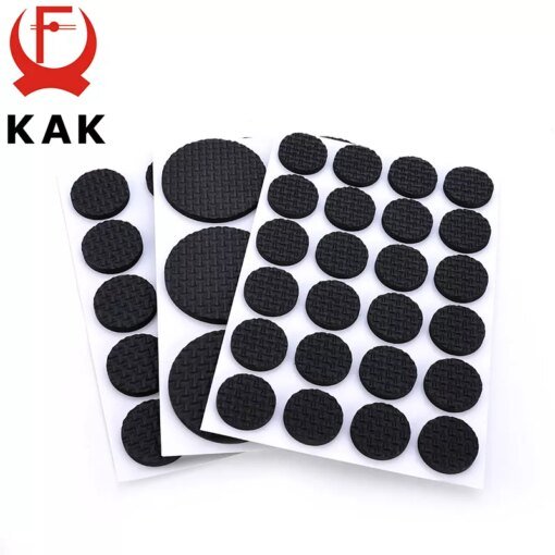 Buy KAK 1-24PCS Self Adhesive Furniture Leg Feet Rug Felt Pads Anti Slip Mat Bumper Damper For Chair Table Protector Hardware online shopping cheap