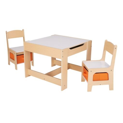 Buy Kids Wooden Storage Table and Chairs Set