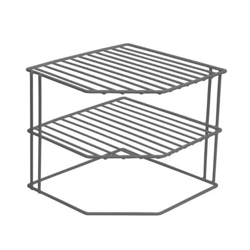 Buy Kitchen Corner Shelf Rack - 9 x 8 Inch - Charcoal Gray online shopping cheap