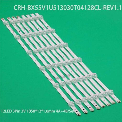 Buy LED Backlight Strips For DEXP U55E9000H Bars CRH-BX55V1U513030T04128CL-REV1.1 Kit Bands For HISENSE H55B7100UK Planks Lanes Tape online shopping cheap