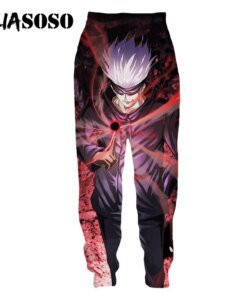 LIASOSO 3D Print Anime Jujutsu Kaisen Sweatpants Cool Casual Streetwear Harajuku Trousers Jogging Women Men’s Oversized Clothing