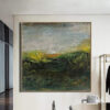 Buy Landscape Paintings On Canvas Large Abstract Paintings Modern Green Paintings Original Wall Art Contemporary Wall Decor | GREEN LAWN online shopping cheap