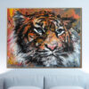 Buy Large Abstract Animal Painting Original Hand Painted Wall Art Modern Wall Decor | SUMATRAN TIGER online shopping cheap